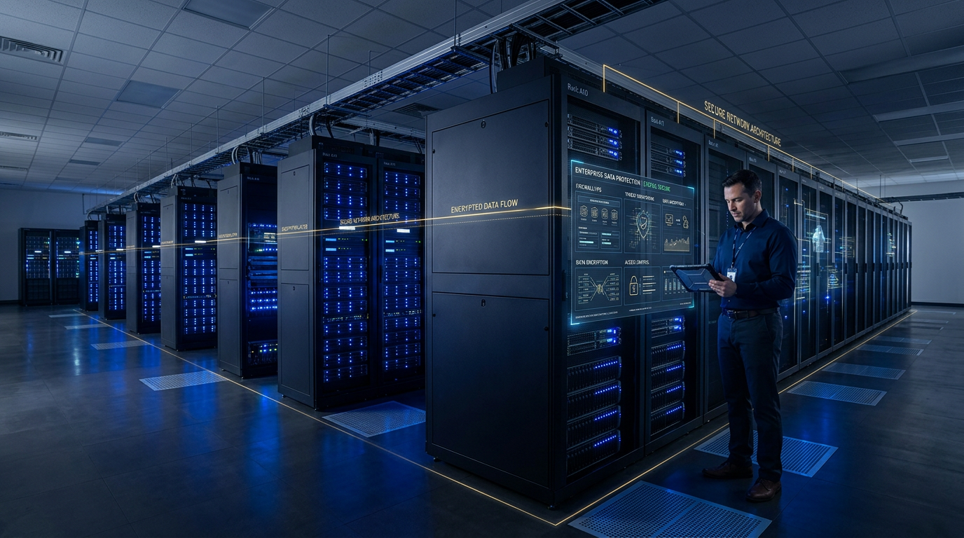 Secure corporate data infrastructure and cybersecurity systems