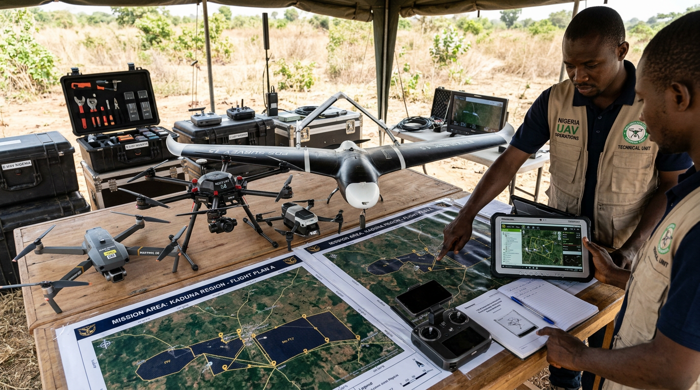 Multiple enterprise UAS platforms in mission planning context